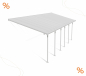 Preview: Palram-Canopia Terrassenüberdachung Feria 3x8 weiß TxB 295x850cm 8mm HKP